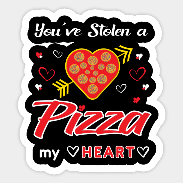 You have stolen a Pizza and my Heart Sticker by JB's Design Store